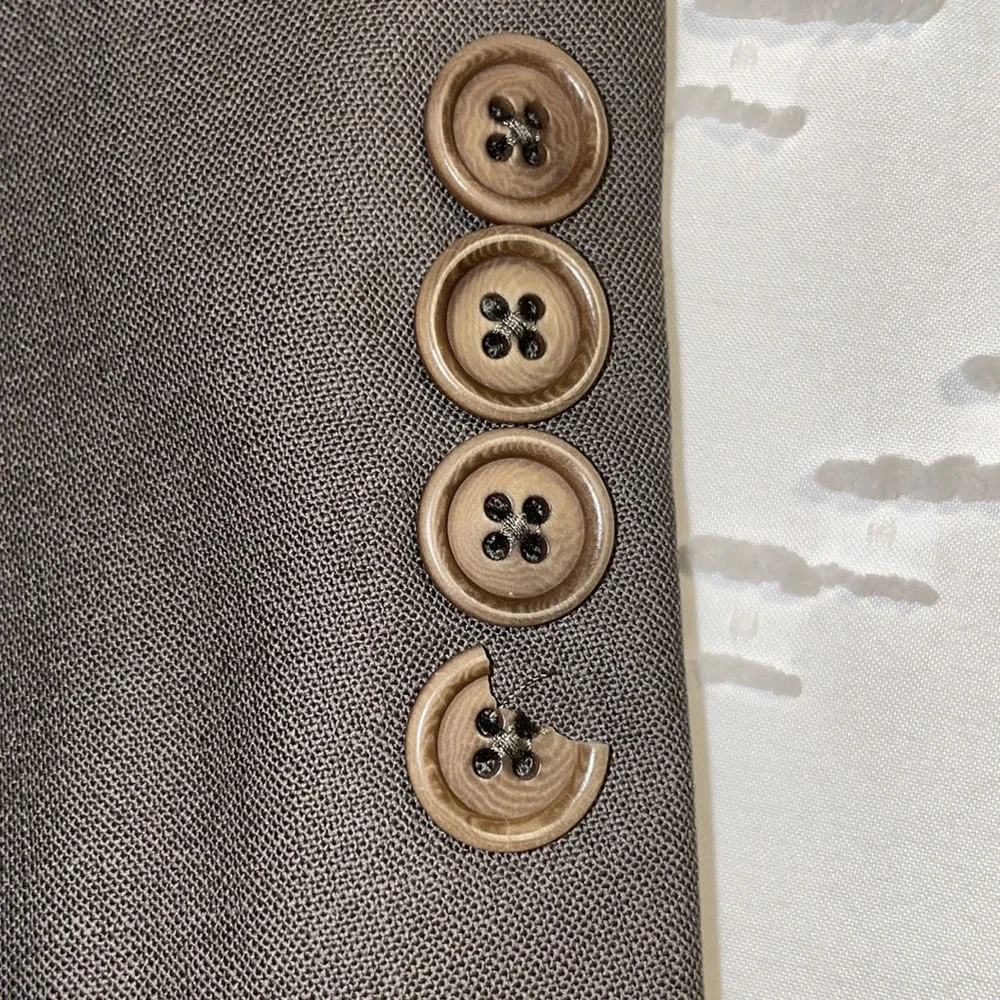346 Brooks Brothers Wool Blazer Sports Coat 45R Brown 2 Button Single Breast